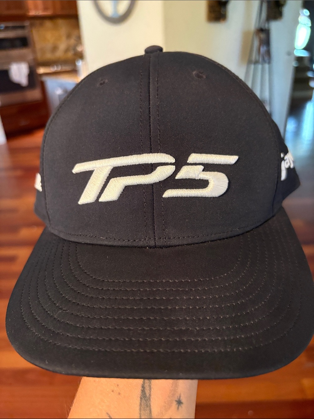 TaylorMade Black Golf Cap with White Logo